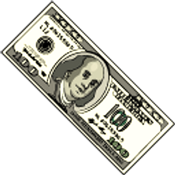 100 Dollars and Bankroll Arrow Cursor