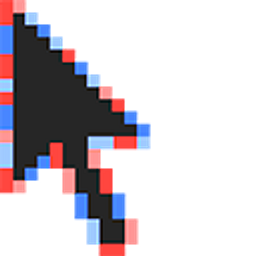 3D Glasses Pixel Arrow Cursor