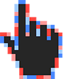 3D Glasses Pixel Hand Cursor