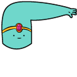 Adventure Time Elbow Princess and Golden Band Blue Green Hand Cursor