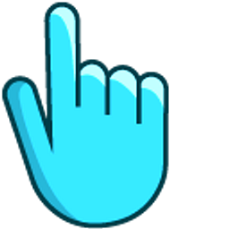 Aero Cyan Hand Cursor