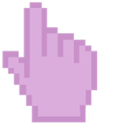 African Violet Pixel Hand Cursor