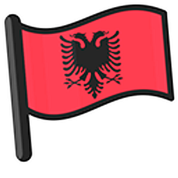 Albania Flag Hand Cursor