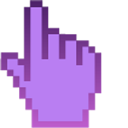 Amethyst Pixel Purple Hand Cursor