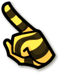 Among Us Bee Character Yellow Arrow Cursor