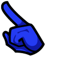 Among Us Blue Character Dance Arrow Cursor
