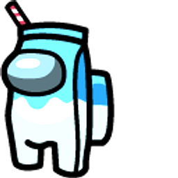 Among Us Blue Character Milk Carton Hand Cursor