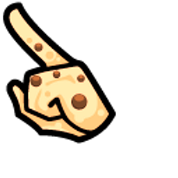 Among Us Chocolate Chip Cookie Character Brown Orange Arrow Cursor