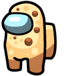 Among Us Chocolate Chip Cookie Character Brown Orange Hand Cursor