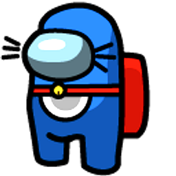 Among Us Doraemon Blue Character Cat Robot Hand Cursor