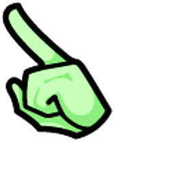 Among Us Green Blushing Character Arrow Cursor