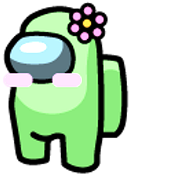 Among Us Green Blushing Character Hand Cursor