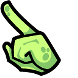 Among Us Green Turtle Character Arrow Cursor