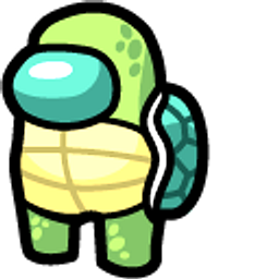 Among Us Green Turtle Character Hand Cursor
