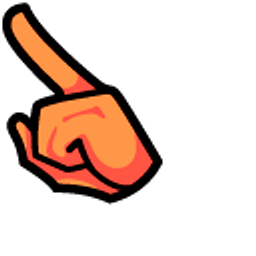 Among Us Orange Character in Party Hat Arrow Cursor