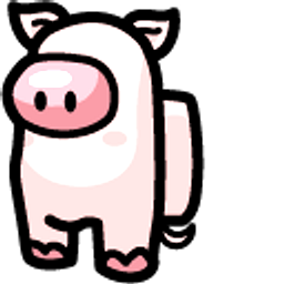 Among Us Pig Pink Character Hand Cursor