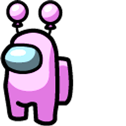 Among Us Pink Balloons Character Hand Cursor
