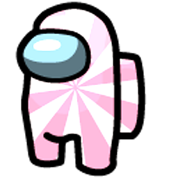 Among Us Pink Candy Character Hand Cursor