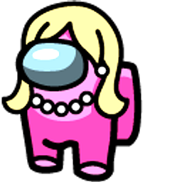 Among Us Pink Character Barbie Hand Cursor