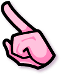 Among Us Pink Dreamtale Kubear Character Pink Hand Arrow Cursor