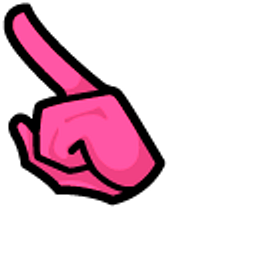 Among Us Pink Rabbit Character Arrow Cursor