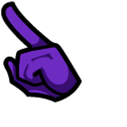 Among Us Purple BTS Character Arrow Cursor