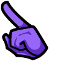 Among Us Purple Grape Character Arrow Cursor
