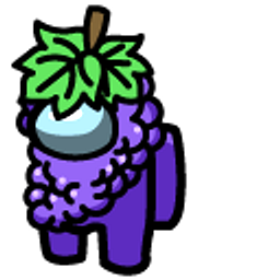 Among Us Purple Grape Character Hand Cursor
