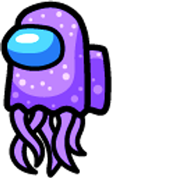 Among Us Purple Jellyfish Character Hand Cursor