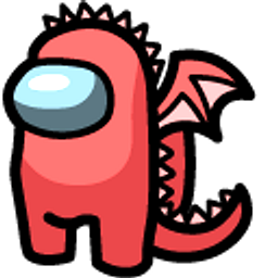 Among Us Red Flying Dragon Character Hand Cursor
