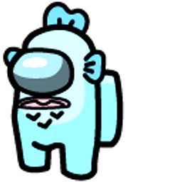 Among Us Sanrio Hangyodon Teal Character Hand Cursor