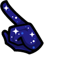 Among Us Starry Night Sky Character Blue Arrow Cursor