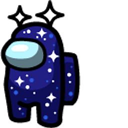 Among Us Starry Night Sky Character Blue Hand Cursor