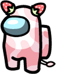 Among Us Strawberry Cow Pink Character Hand Cursor