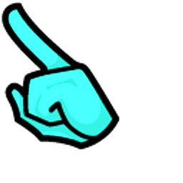 Among Us Teal Character in a Dolphin Hat Arrow Cursor