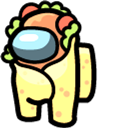 Among Us Vegetarian Burrito Orange Character Yellow Hand Cursor