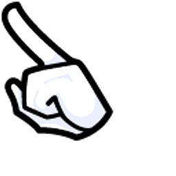 Among Us White Character Rabbit Arrow Cursor