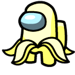 Among Us Yellow Character Banana Hand Cursor