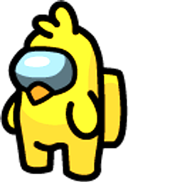 Among Us Yellow Character Chicken Hand Cursor