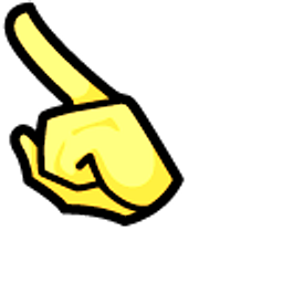 Among Us Yellow Character in Fried Egg Hat Yellow Arrow Cursor