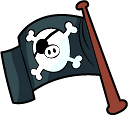 Angry Birds Pirate Pig and Flag Black Arrow Cursor