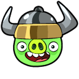 Angry Birds Viking Pig and Spear Green Hand Cursor