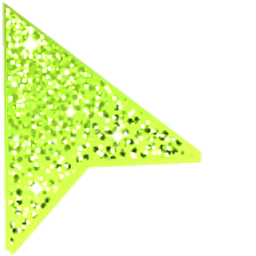Apple Green Glitter Arrow Cursor