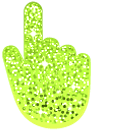 Apple Green Glitter Hand Cursor