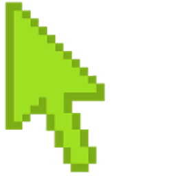 Apple Green Pixel Arrow Cursor