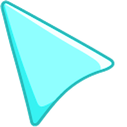 Aqua Blue Arrow Cursor