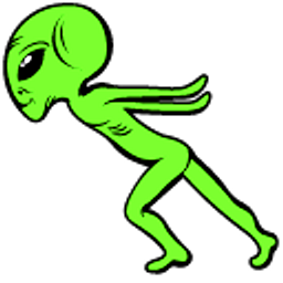 Area 51 Alien Naruto Run Arrow Cursor
