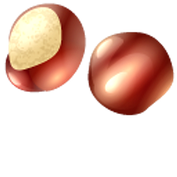 Autumn Red Maple Leaf and Chestnut Brown Hand Cursor