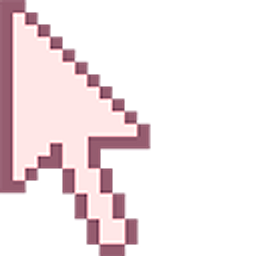 Baby Pink Pixel Arrow Cursor