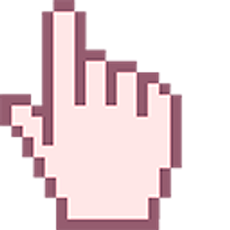 Baby Pink Pixel Hand Cursor